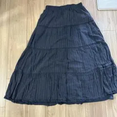 AMERICAN EAGLE 黒 ロングスカート S/P
