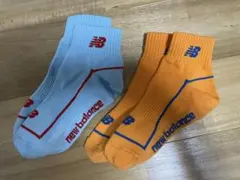 New Balance ソックス 23〜25cm ライトブルー オレンジのサムネイル
