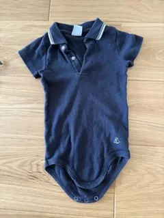 PETIT BATEAU ネイビー ロンパース 12m