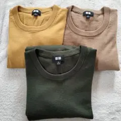 UNIQLO エクストラファインメリノ Mサイズ 3色セット