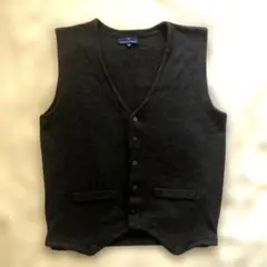 TRANSCONTINENTS Ｖネック ベスト　チャコールグレー