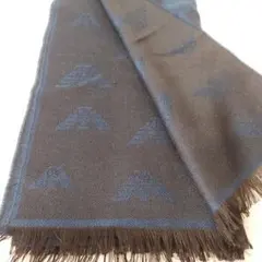 美品 EMPORIO ARMANI ブラック ネイビー マフラー アルマーニ