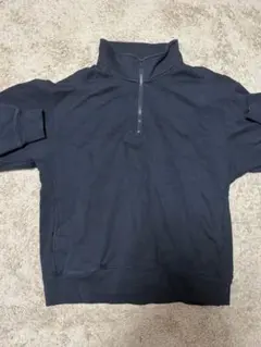 黒 GUハーフジップ トレーナー