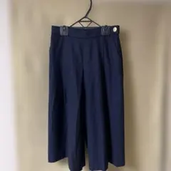 【中古】KUMIKYOKUネイビー キュロット ウエスト59-63cm