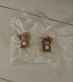 リラックマ クリアマスコットチャーム めじるしアクセサリー 2個セット