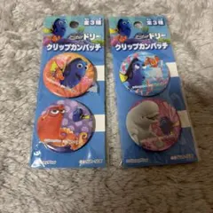 ディズニー・ピクサー クリップカンバッジ 4個セット