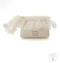 新品 SNIDEL HOME オーガニックキャンバスポーチ ドットチュールポーチ