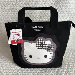 Hello Kitty 千鳥格子　トートバッグ ブラック　しまむら