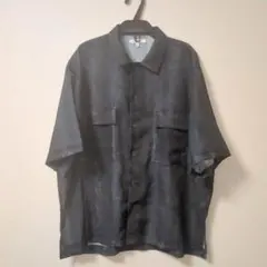 GROBAL WORK 快適サマーシャツ Mサイズ ブラック系 半袖