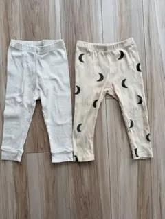 organiczoo 1-2y レギンスパンツ2枚 Midnight White