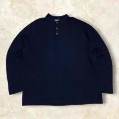 し*ゅ様 90s エディーバウアー 旧タグ リブ編みニット 長袖ポロシャツ XL