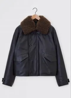 24AW LEMAIRE シアリング レザーフライトジャケット S - メルカリ