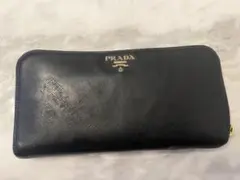 PRADA 黒 エナメルレザー 長財布★箱あり