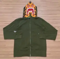 ★激レア APE タイガーパーカー M カーキ カモ パーカー シャークパーカー