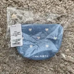 新品未開封 フェイラー ラブラリーハート 舟型ポーチS ライトブルー