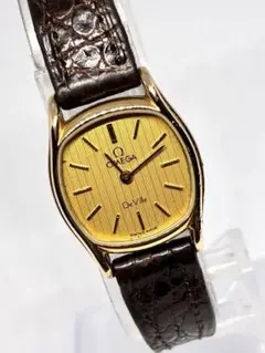 【稼働品】OMEGA デビル DE VILLE クオーツ プッシュ式リューズ
