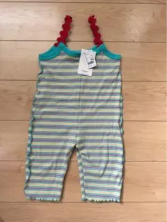 nennen ストライプオーバーオール 100