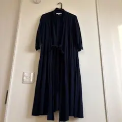 INES DE LA FRESSANGE ネイビー ロングシャツワンピース M