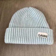 GANNI ニット帽　ブルー　Blueのサムネイル