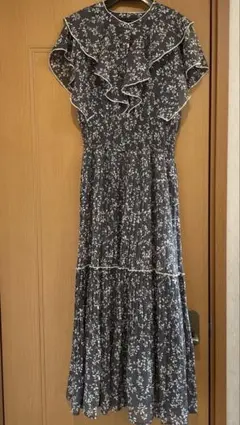 SNIDEL ノースリーブワンピース ラベンダー 00 プリーツプリント 