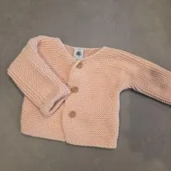 PETIT BATEAU ピンク カーディガン 6m