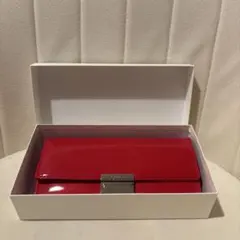 agnes b. VOYAGE 長財布 レッド エナメルのサムネイル