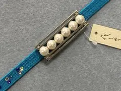 『京都　大原商店』礼装用帯留め　スクエア型ですので凛とした小紋にもよく合います