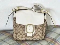 Coach ショルダーバッグ ベージュ/ホワイト