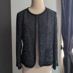 green label relaxing ノーカラーツイード風ジャケット