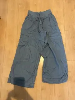 デニム調 ワイドパンツ ウエストゴムのサムネイル