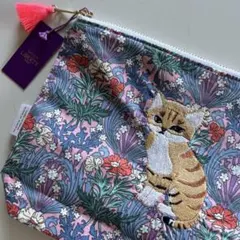♡ 《KEORA KEORA 》ケオラケオラ☆リバティ 花柄＆可愛い猫刺繍