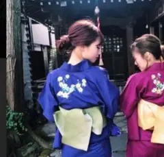 ジュエティjouetie ジャパン浴衣 市松模様 浴衣帯セット - メルカリ
