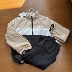 FILA ジャージ ズボンセット140cm ベージュ/ホワイト/ブラック