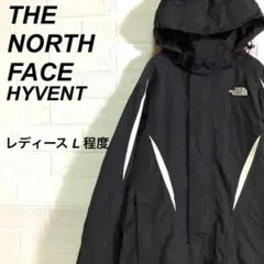 春コーデ)ノースフェイス マウンテンジャケット ハイベント 刺繍ロゴ 黒 白 L