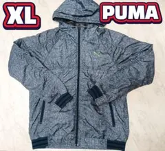 XL【PUMA】プーマ　ウィンドブレーカー デニム風　裏地メッシュ
