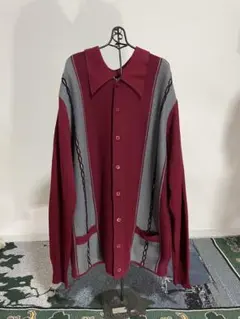70s 珍品 ITALY製 Montgomery Ward ニットシャツのサムネイル
