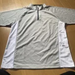 New Balance ハーフジップ ゴルフシャツ グレー LLのサムネイル
