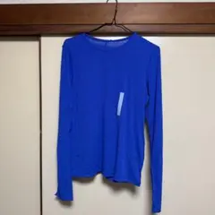 GU ソフトリブクルーネックT ブルー　Lサイズ