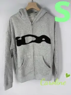 新品未使用 IDA zip hoodie グレー S フード付きパーカーS