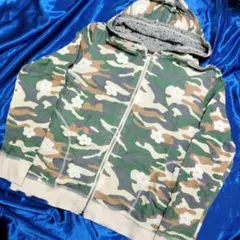 LIME.INC 迷彩 花柄 フード付きパーカー S