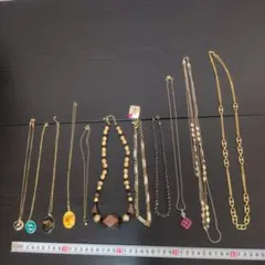 【11点】ビーズと金属製のネックレスセット　まとめ売り