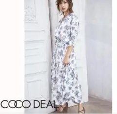 COCODEAL ココディール ブーケフラワープリントロングスカート　サイズ1