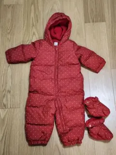 baby GAP カバーオール 防寒着　90cm レッド ドット柄