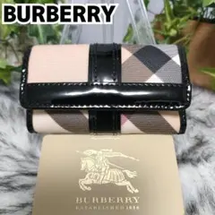 美品 バーバリー キーケース ノバチェック BURBERRY 鍵入れ6連チェック