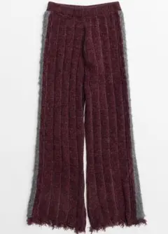 MAISON SPECIAL ★/ケーブルボーダーニットパンツ★ボルドー