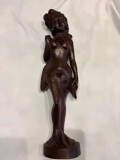 木製女性像彫刻 飾り物