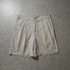 90sT.HARRIS LONDONツータックコットンショーツW34アメリカ古着のサムネイル