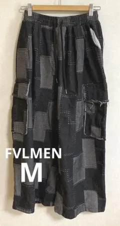 FVLMEN デニムパンツ リメイク パッチワーク カーゴデニム