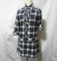 バーバリーブルーレーベル チェック柄 ワンピース S ～M