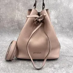 新品未使用 FURLA 巾着 ショルダーバッグ グレージュ - メルカリ